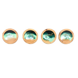 Resin Coasters Inspired Prints & Resin Custom Heat Insulation Handcrafted Sublimation coaster Wooden and Resin Coasters - Product Image 1