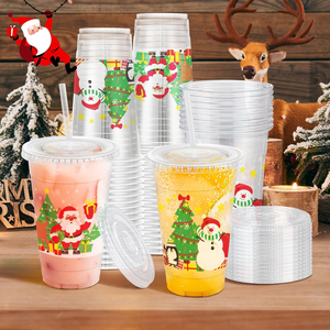 Vasos Desechables Modernos de 20 oz, PET/PLA, Antiderrames, Libres de BPA, Ecológicos, Duraderos, con Tapas y Pajitas para Café, Smoothies y Bebidas Frías - Product Image 6