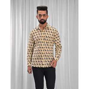 Camisa de Moda Masculina 100% Algodón Estampada con Diseños Florales y de Puntos, Casual, Manga Larga, Suministro ODM/OEM, Opciones de Tela Popelina Oxford - Product Image 1