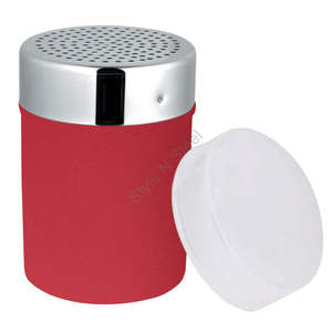 Stainless Steel <b>Salt</b> and <b>Pepper</b> <b>Shaker</b> Set in Red Texture Color - Product Image 1