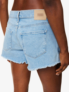 กางเกงขาสั้นผ้ายีนส์เอวกลางทันสมัยสำหรับผู้หญิงกางเกงขาสั้นผ้ายีนส์แบบลำลองมีรอยขาดมีสไตล์สำหรับฤดูร้อน - Product Image 2