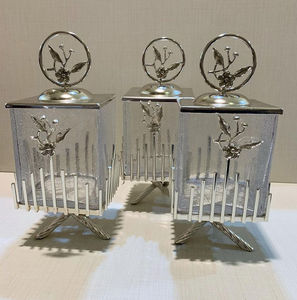 Luxury Multi-Flower Square Storage Jar Set Custom Logo Lids for Candy <b>Food</b> Storage Kitchen Cover Styles for Condiments <b>Container</b> - Product Image 1