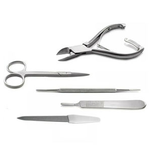 Kit de podologie en gros de tondeuses à ongles incarnés lime à ongles épais ciseaux à ongles chirurgicaux podologie ensembles d'instruments de podologie - Product Image 1