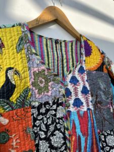 La mejor calidad Patchwork algodón Kantha acolchado transpirable Reversible secado rápido Unisex tamaño personalizado cosido a mano Blazer abrigo - Product Image 2