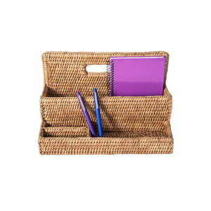 ตะกร้าหวาย2ชั้นเป็นมิตรกับสิ่งแวดล้อมทำด้วยมือจากเวียดนาม - Product Image 1