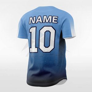 Camisetas de Béisbol para Mujer de Primera Calidad, Último Diseño, Sublimación, Rayas Blancas y Azul Cielo, Camisetas Deportivas Elegantes para Equipos - Product Image 4