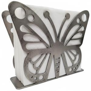 Servilletero de Metal con Diseño de Mariposa, Color Plata Antigua, la Mejor Forma para Decorar la Mesa del Hogar y Restaurantes, Porta Servilletas Decorativo - Product Image 1