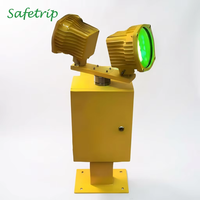 Balise rotative LED bidirectionnelle durable pour aéroport, intensité moyenne, avec éclairage blanc/vert pour aéroport