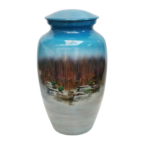 Urne funéraire en aluminium pour adultes, mallards du matin, fournitures funéraires, urnes pour cendres humaines, adulte, homme, femme, grande urne pour cendres de crémation - Product Image 5