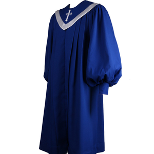 Vente en gros de haute qualité OEM Robes de choeur Trinity cannelées unisexe de haute qualité avec paquet d'étoles Robe d'église Robes du clergé - Product Image 1
