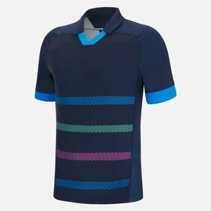 Maillot de rugby en polyester 100% personnalisé pour adultes maillot d'équipe de sport respirant en style d'ensemble de couleur unie - Product Image 1