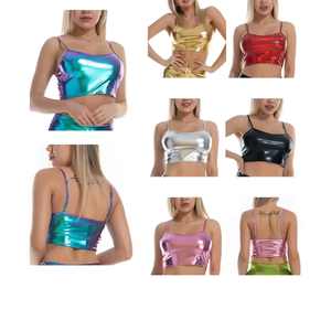 Top Corto Sexy de Alta Calidad con Logotipo Personalizado para Mujer, Diseño Vintage Ajustado, Estilo Casual, Tejido Transpirable - Product Image 5