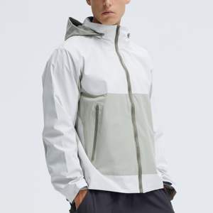 Veste coupe-vent à capuche en nylon légère et élégante pour homme, streetwear, mode, sports de plein air, course à pied, fermeture éclair, vestes pour homme - Product Image 1