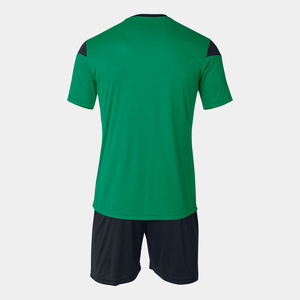 Conjuntos de uniformes de fútbol transpirables de poliéster 100% de alta calidad logotipo personalizado verde incluye servicio OEM de corte automatizado para equipo - Product Image 2