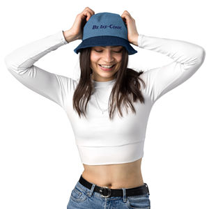 Sombrero de Mezclilla Tipo Bucket para Mujer, Marca Ike-Conic, Estilo Ícono Normcore/Minimalista, Suave para Todas las Temporadas, Origen Responsable - Product Image 1