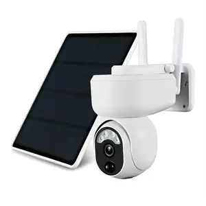 Solar Security Camera Outdoor Cameras Wireless Rechargeable Pan Tilt 360 View 4MP AI smart camera