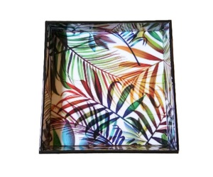 Bandeja de servicio rectangular de madera de lujo con hermoso diseño impreso de esmalte para servir comida en la cocina del hogar USO DE LA India - Product Image 5