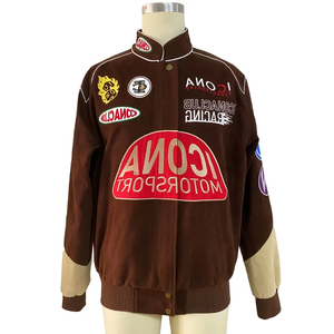 OEM Hip Hop Varsity <b>Jacket</b> <b>Men</b> Towel Embroidery Letter Patch Baseball <b>Jackets</b> Casual Oversized Coat Streetwear Unisex <b>Jackets</b> - Product Image 4