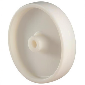 White <b>Plastic</b> 80mm Diameter 150kg Load Capacity Furniture <b>Wheel</b> with 12mm Axle & 40mm Hub Length - Product Image 3