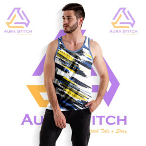 Débardeur personnalisé 100% polyester, respirant, tricoté, style décontracté avec décoration brodée, impression personnalisée - Product Image 5