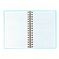 Organiseur/Agenda à spirale personnalisé avec pages à feuilles mobiles, motif chat pixelisé amusant pour journalisation quotidienne scolaire