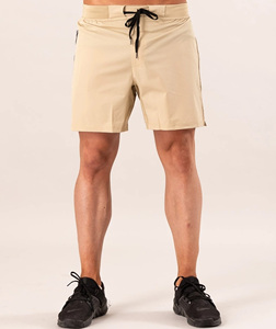 Pantalones cortos de playa lisos informales de lujo para hombre 2026, pantalones cortos deportivos de verano personalizados con cintura elástica transpirable de mar OEM - Product Image 1