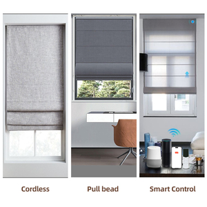 Persianas Romanas Motorizadas con Filtro de Luz y Control Remoto para Oficina y Apartamento - Product Image 3