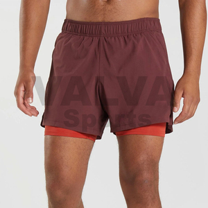 Shorts de sport décontractés haut de gamme pour hommes – Qualité supérieure, coupe ajustée, polyester/spandex, design entraînement, fabriqué au Pakistan, taille XS, motif uni - Product Image 2