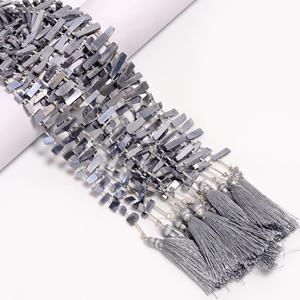 Cuentas de piedra lunar gris para fabricación de joyas, cuentas de piedra lunar gris, cuentas de piedras preciosas de piedra lunar gris - Product Image 6