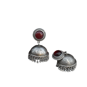 ต่างหูห่วงทองเหลืองทำมือสไตล์มีนาการี ผิวด้าน ประดับด้วยหิน สำหรับเด็กผู้หญิงและผู้หญิง ตามเทรนด์แฟชั่นล่าสุด - Product Image 1