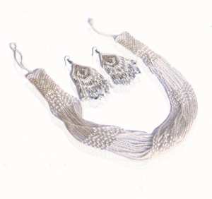 งานฝีมือปักลูกปัดแก้วทำเอง สร้อยคอหลากสีสันหลากหลายแบบ เหมาะสำหรับแฟชั่น - Product Image 1