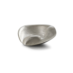 ชามผลไม้อะลูมิเนียมตกแต่งทันสมัย สำหรับร้านอาหารและโรงแรม ชามโลหะสีเงินขัดเงา ชามสลัดทำมือ - Product Image 1