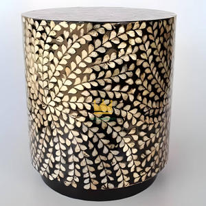 Tabouret en nacre Offre Spéciale fait à la main, table basse Nouveau design Table d'appoint en rotin écologique du Vietnam - Product Image 2