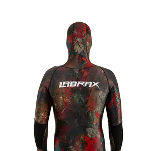 Labrax Reef Combinaison courte 5mm 7mm à impression personnalisée Tissu durable Combinaison Labrax Reef à impression personnalisée Shorty durable 7mm - Product Image 3