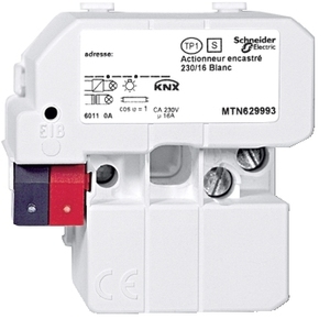 Interruttore Telecomandato SCHNEIDER ELECTRIC MTN629993, Attuatore a Incasso/230/16 Bianco Polare - Product Image 1