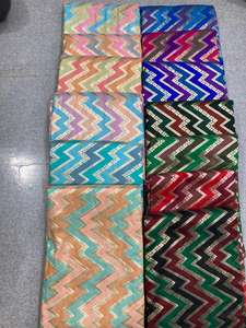 Tela de Seda Brocada Estampada a Medida, Surtida en Varios Colores, Zig Zag, Antipelusas, Peso Medio, para Vestidos de Novia - Product Image 4