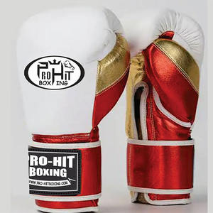 ถุงมือชกมวยแบบมืออาชีพถุงมือหนังแท้ MMA มวยไทยถุงมือชกมวยไทย - Product Image 1