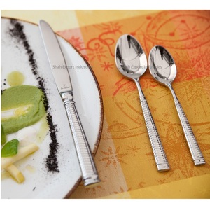 Meilleure vente, ensemble de couverts en acier inoxydable avec poignée ronde de créateur, couverts plaqués argent pour hôtel et restaurant - Product Image 2