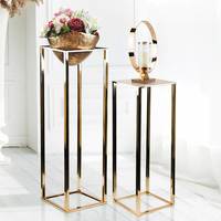 Soportes de flores para eventos de boda, columna para centros de mesa de Metal de alta calidad, soportes de flores de hierro para decoración de boda