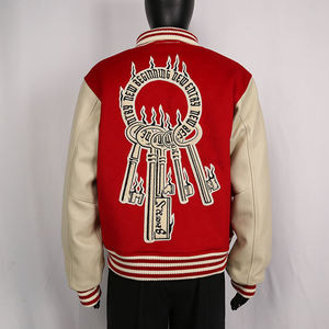 Custom Logo Baseball Varsity <b>Jacket</b> Chenille Embroidery <b>Patches</b> Wool Winter <b>Jacket</b> Streetwear Fashionable Men's Varsity <b>Jackets</b> - Product Image 2