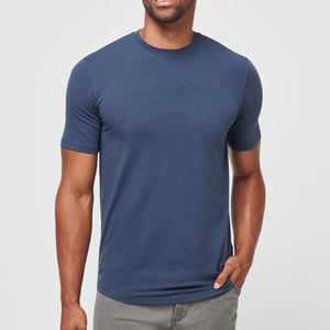 Camiseta 100% de algodón de peso pesado para hombre, transpirable, de secado rápido, ecológica, Camiseta lisa de moda, ajuste Regular, Color sólido, Verano - Product Image 6