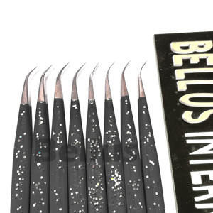 Pince à épiler à pointe pointue Eco Luxe Comfort Grip Outil d'entretien professionnel de haute précision pour le coiffage des cils - Product Image 4