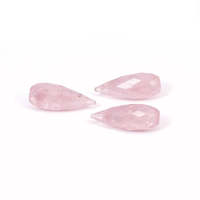 Quartz rose de qualité AAA, opaque, facetté, en forme de goutte, couleur améthyste, taille trillion, forme poire, cabochon calibré 8 mm