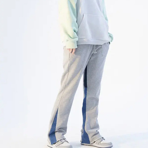 Vente en gros 2025 Pantalon de sport de grande taille décontracté, confortable et ample, salopette en toile personnalisée Sweat High Jogger Dark - Product Image 5