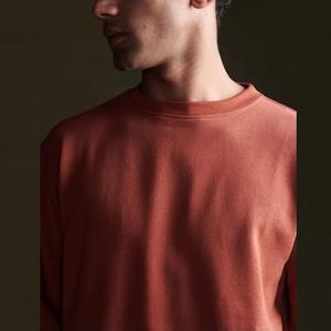 Nueva llegada 350gsm algodón impreso Logo pulóver con capucha suelta gota hombro básico sudadera hombres largo invierno sudadera al por mayor - Product Image 4