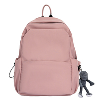 Sac à dos unisexe mignon de grande capacité avec porte-clés singe, sac d'école pour adolescents, sac à dos de voyage imperméable avec fermeture éclair, durable
