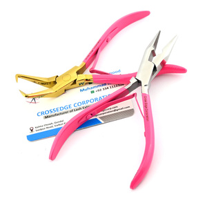 Best Hair Extension Tools 70's Bead <b>Crimped</b> & Tape Extension Remover Pliers Pink Microbead Hair Tool Professional Salon Grade - Product Image 1