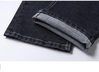 Jeans pour hommes de haute qualité, sur mesure, bleu foncé, coupe droite, nouveau style, coton/spandex, grandes tailles
