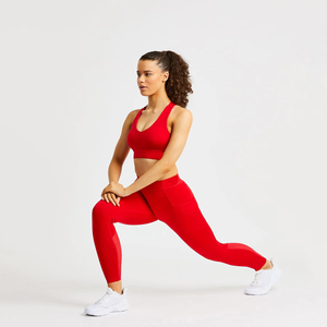 Ensembles d'entraînement pour femmes 2 pièces tenues d'exercice grande taille couleur unie Fitness entraînement Yoga ensemble Logo personnalisé vêtements d'été - Product Image 2