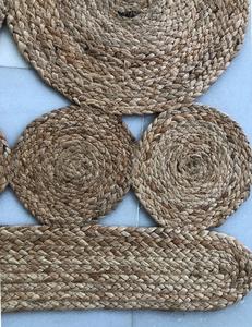 Manufacturer price Direct from factory Eco friendly Indian stitched Natural color Jute braided rug for indoors and home usages - Product Image 5
